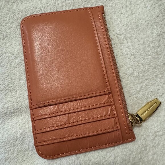 Charles & Keith Side Zip Multi-slot Card Holder, Peach - Picture 3 of 3